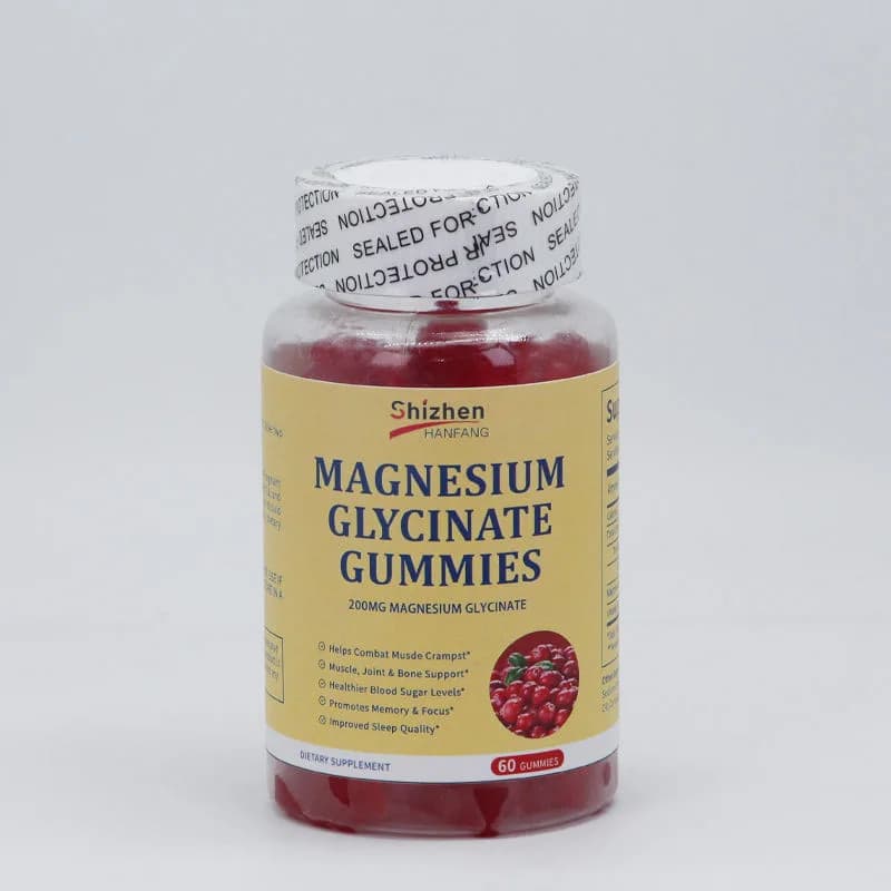 OEM 12mg Magnesium Bisglycinate Magnesium Gummies Sleep Vegan Vitamins with Magnesium Oxide Gummies L-theanine Sleep Gummies