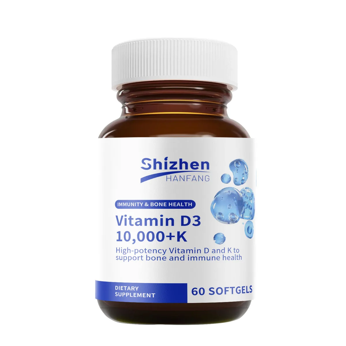 Hot Sales Private Label Oem Vitamin D3 High Potency Vitamin D and K Softgels for Bone Heart and Immune Support Balance Body