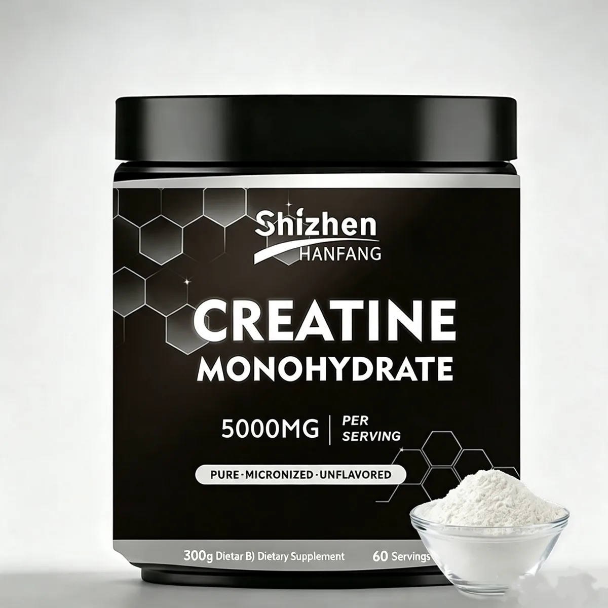 Factory Direct Creatine Monohydrate Powder 300g Per Serving Pure Micronized Unflavored for Muscle Building