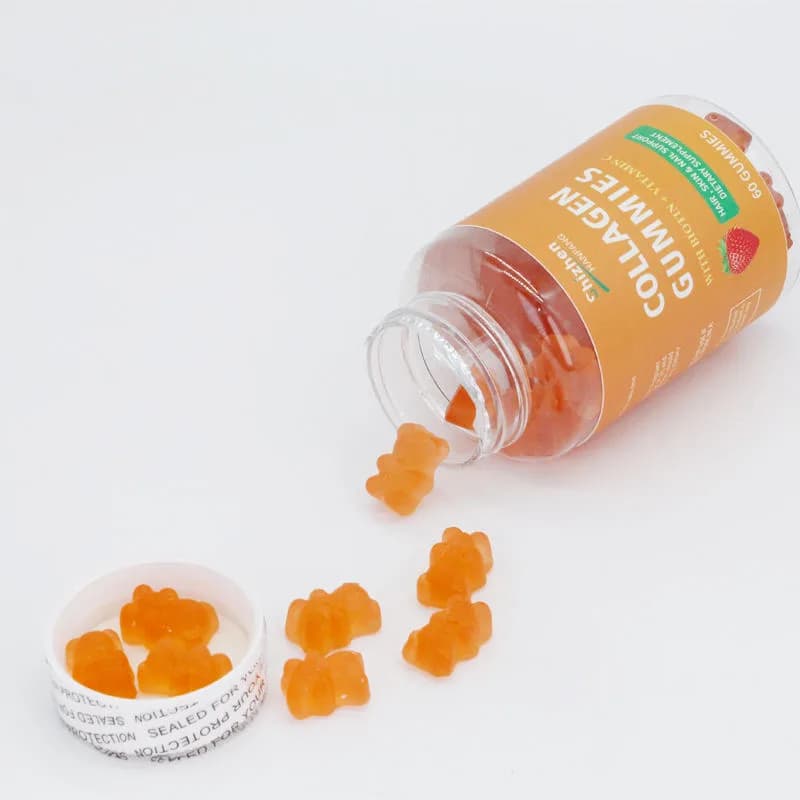 13 in 1 pink Glutathione Glow Collagen Hyaluronic Acid Gummies Natural Flavor Collagen with Biotin Vitamin Gummy for Women