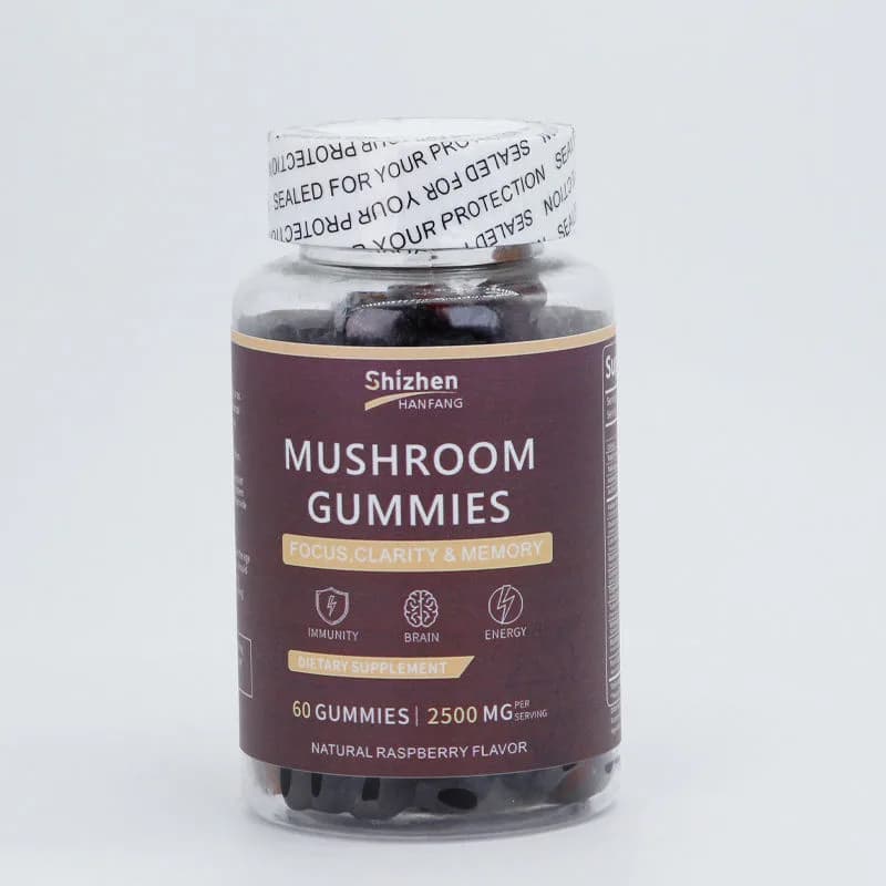 OEM Pure Vegetarian and Lion Mane Mushroom Soft Candy Private Brand Sugar Free Mushroom Focus Puzzle Soft Candy