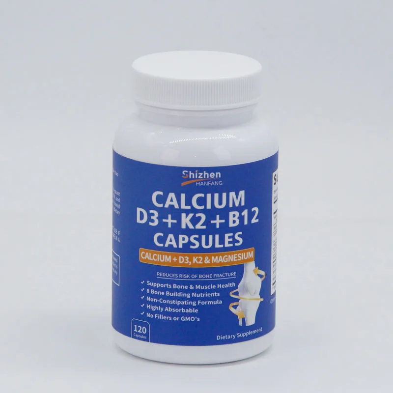 Calcium D3 K2 B12 Resin Extra Strength Vegan Bone Support Capsules Ideal for Wholesale Herbal Extract Vitamin C