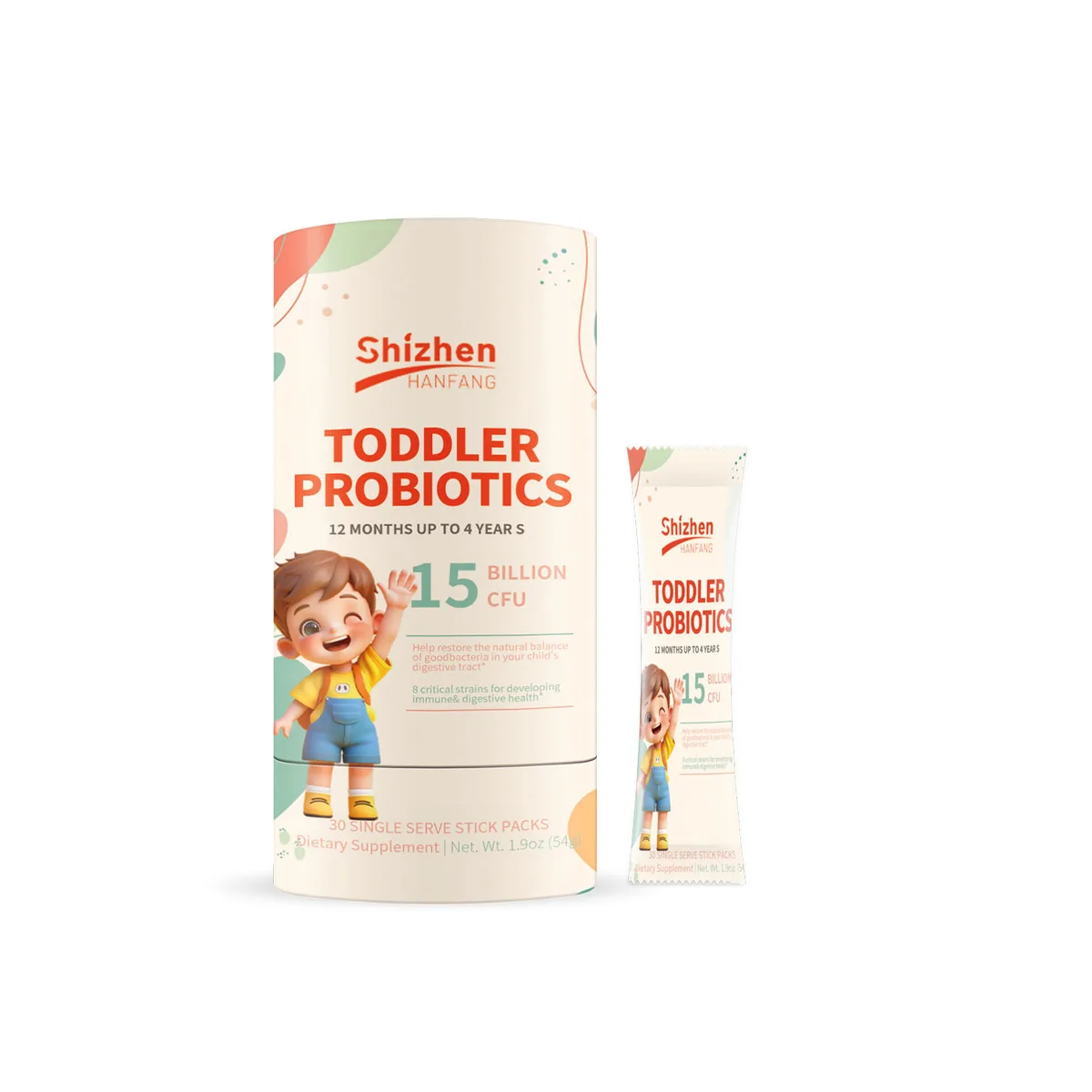 Hot Sales Private Label Oem Unflavored Toddler Probiotics Powder for Children Digestive and Immune Health