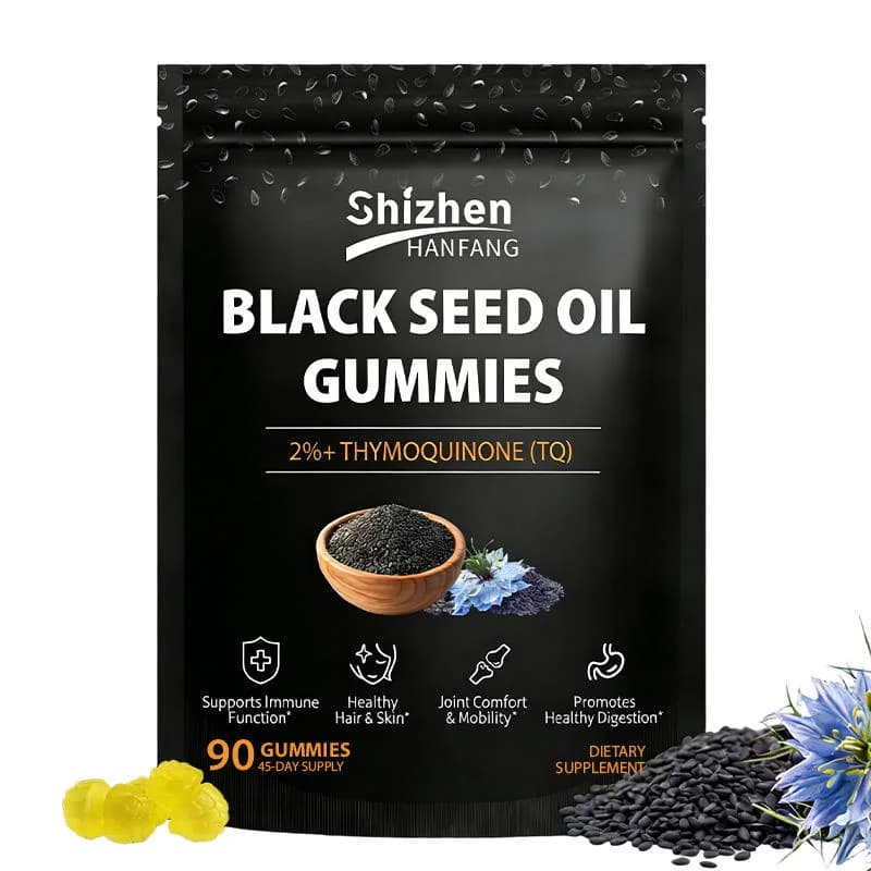 Black Seed Oil Gummies Hair & Skin Care Immune Support Digestive Health Joint Comfort Natural Supplement