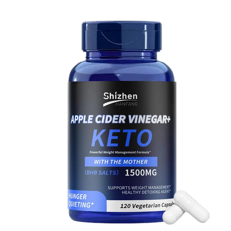 OEM ODM APPLE CIDER VINEGAR KETO SUPPORTS WEIGHT MANAGEMENT HEALTHY AGENT BHB SALTS 120 Vegetarian Capsules