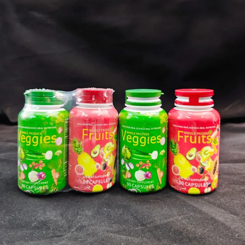 Whole Food Supplement Superfoods Fruits and Vegetables Capsules With Vitamins and Minerals Supports Energy Levels