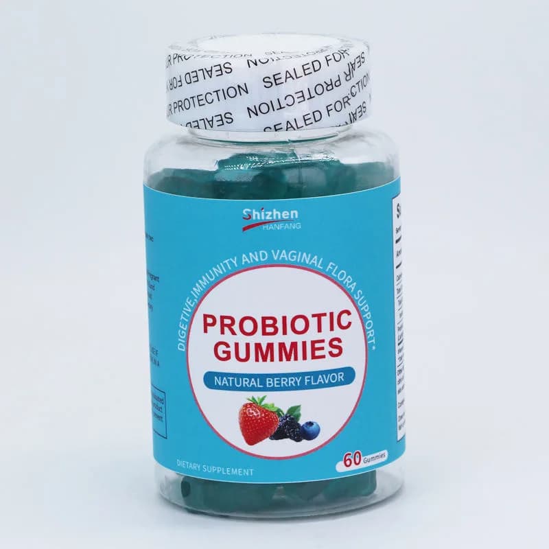 OEM High Potency Prebiotic Probiotics Gummies Digestive Detox Pectin Vitamins Gummy Candy Probiotic Gummies for Women