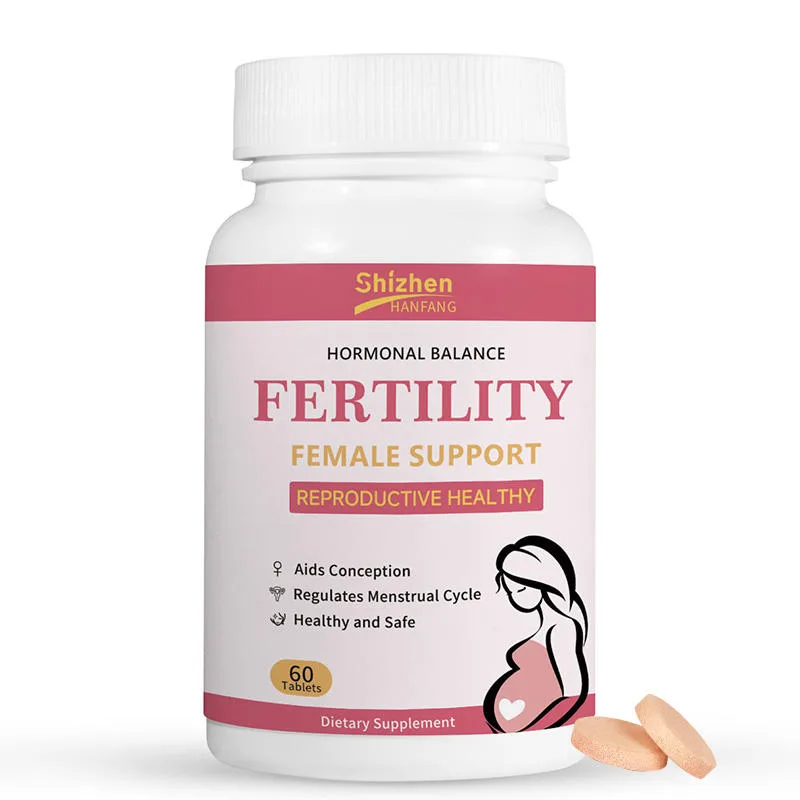 OEM Female Fertility Support Hormonal Balance Reproductive Health Prenatal Vitamins Menstrual Cycle Regulation Vegan Supplement