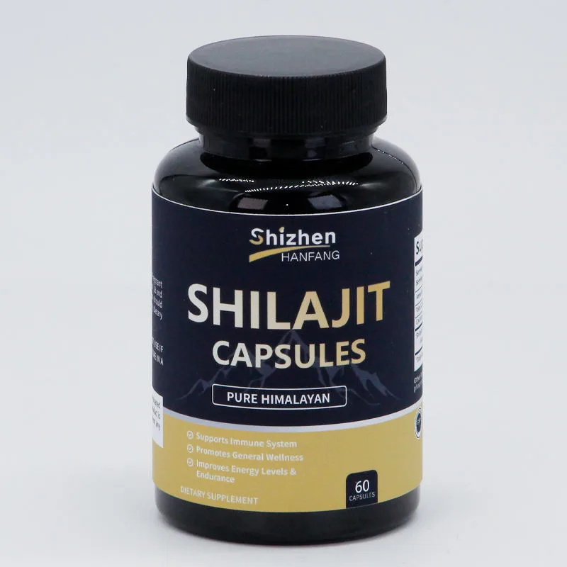 OEM 600mg Shilajit Resin Extract Softgel Capsules Natural Himalayan Pure Shilajit Supplement for Energy Dosage Form