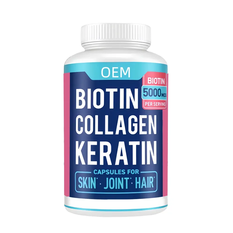 Biotin Collagen Keratin Capsules 5000mcg Triple Complex for Hair Skin and Joint Health