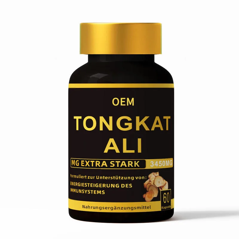 OEM High Strength Tongkat Ali Capsules, 3450mg Herbal Extract for Male Vitality Immune Support, 60 Count Private Label Ready