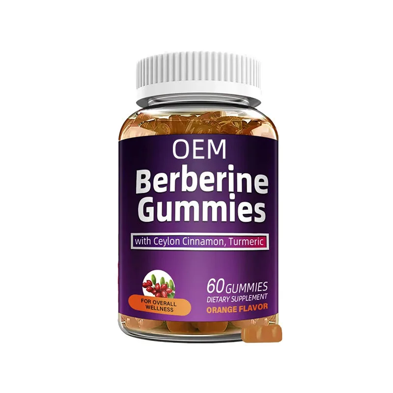 Berberine Gummies with Ceylon Cinnamon and Turmeric Orange Flavor 60 Gummies for Overall Wellness Support OEM Dietary Supplement