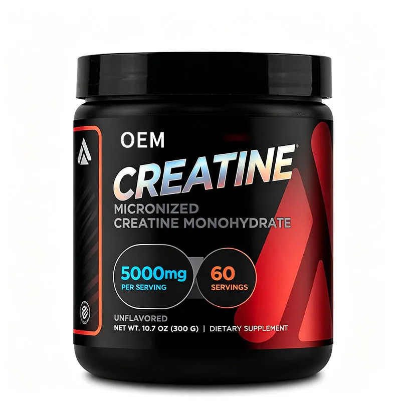 Micronized Creatine Monohydrate 5000mg Per Serving Unflavored Powder Net Wt 10.7oz 300g OEM Sports Nutrition Supplement
