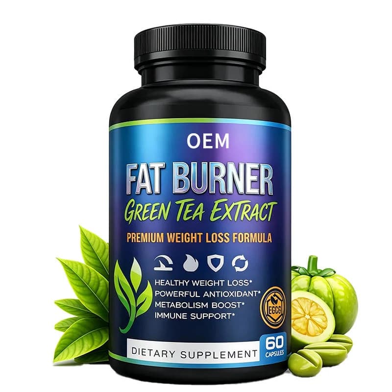 Fat Burner Green Tea Extract Weight Loss Formula 60 Capsules for Metabolism Boost and Antioxidant Support OEM Supplement
