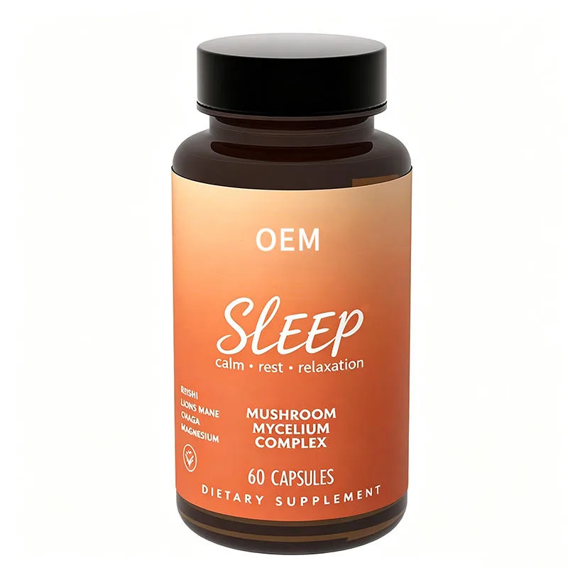 Sleep Mushroom Mycelium Complex 60 Capsules OEM Dietary Supplement for Restful Sleep and Relaxation Support Formula