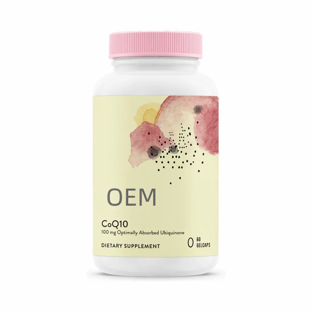OEM CoQ10 100mg Softgels Ubiquinone Formula Gelcaps Dietary Supplement 120 Count