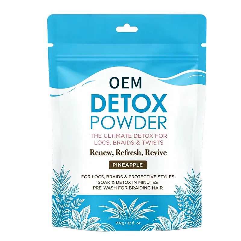 Detox Powder for Locs Braids and Twists Pineapple Flavor Pre Wash Soak 907g 32 Fl oz OEM Hair Care Product