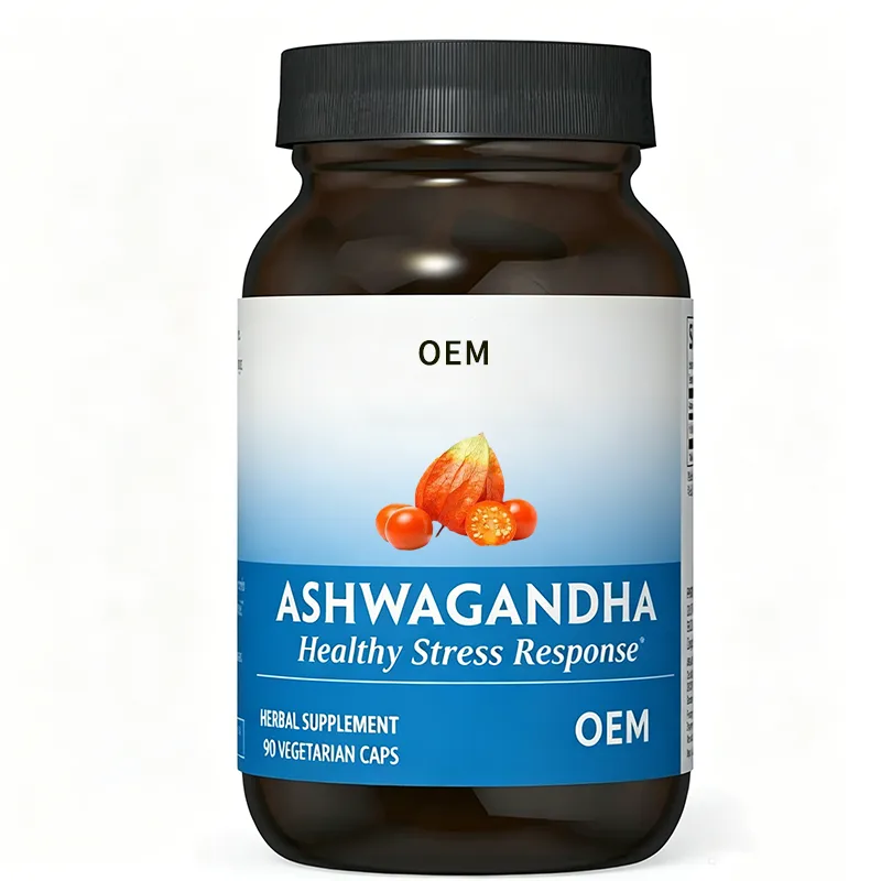 OEM Private Label Ashwagandha Vegetarian Capsules Herbal Adaptogen Supplement Support Healthy Wholesale 90 Capsules