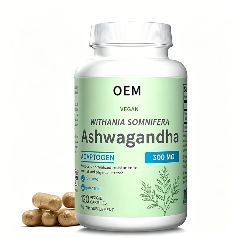 300mg Vegan Ashwagandha Capsules Natural Withania Somnifera Adaptogen Stress Support Gluten Free Non-GMO Supplement