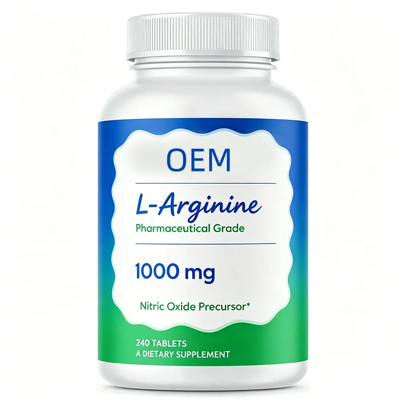 L Arginine 1000mg Grade Tablets 240 Count OEM Dietary Supplement for Nitric Oxide Support