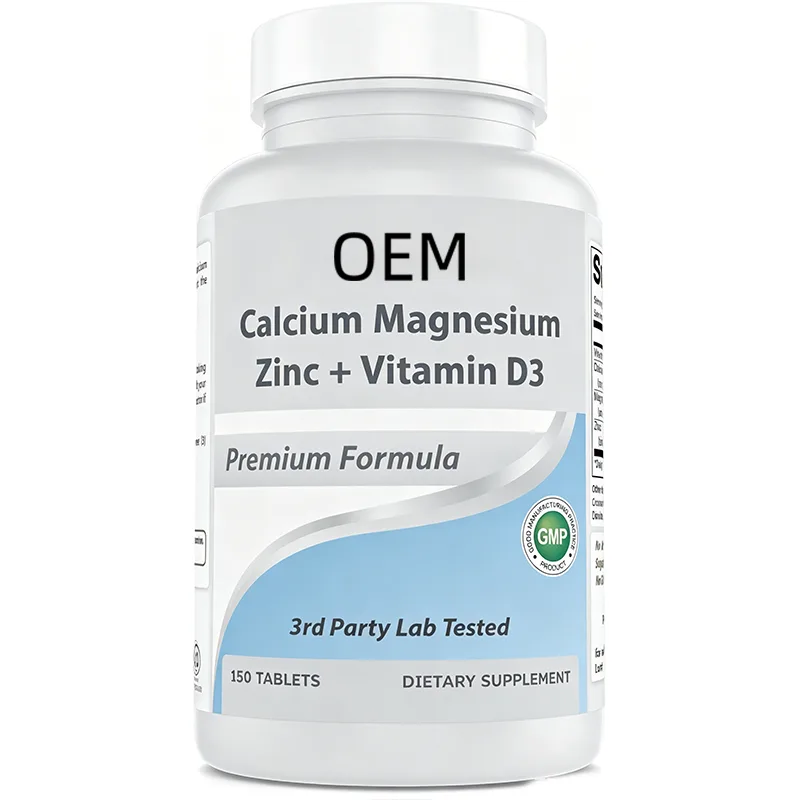 Calcium Magnesium Zinc with Vitamin D3 150 Tablets 3rd Party Lab Tested OEM Supplement for Bone and Immune Support