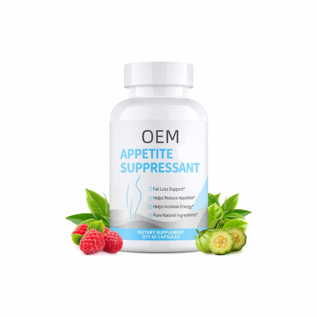 Appetite Suppressant Capsules 60 Count Pure Natural Ingredients OEM Dietary Supplement for Weight Management Support