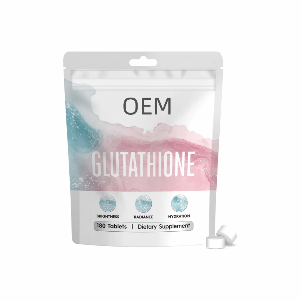 Glutathione Brightness Radiance and Hydration Tablets 180 Count OEM Dietary Supplement for Skin Wellness