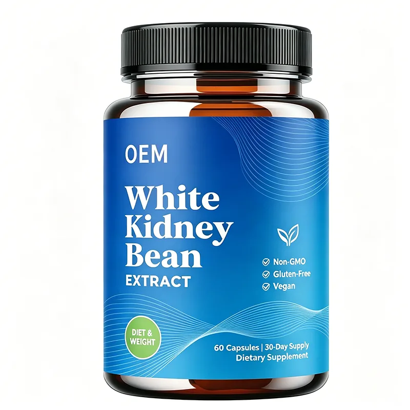 White Kidney Bean Extract Capsules 60 Count 30 Day Supply Non GMO Gluten Free OEM Dietary Supplement