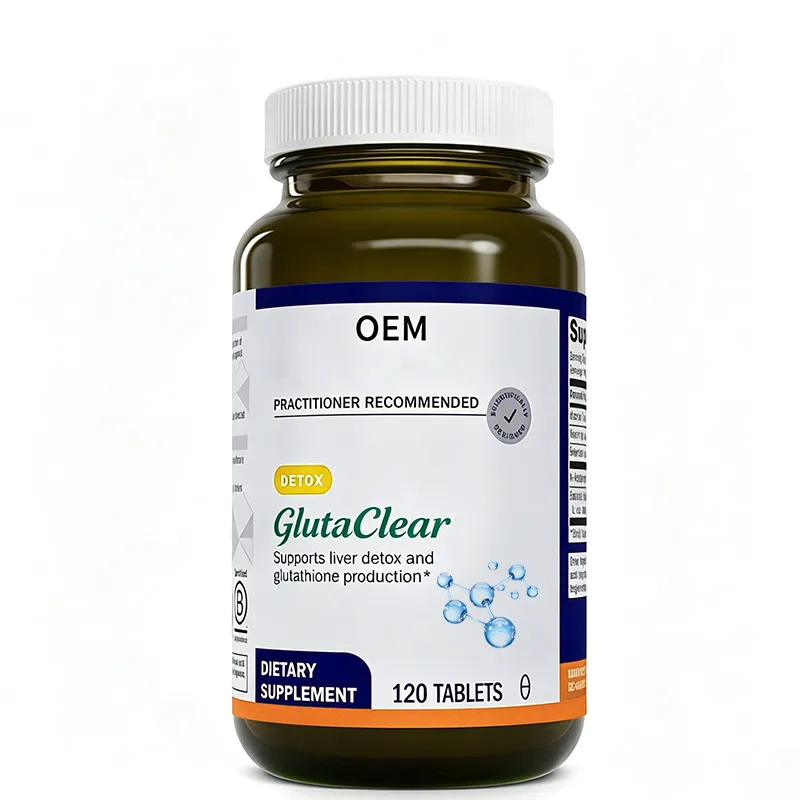 GlutaClear Detox Tablets 120 Count Practitioner Recommended OEM Supplement for Liver and Glutathione Support