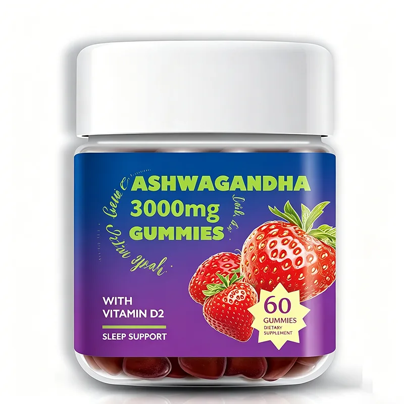 Ashwagandha 3000mg Gummies with Vitamin D2 60 Count OEM Dietary Supplement for Sleep Support