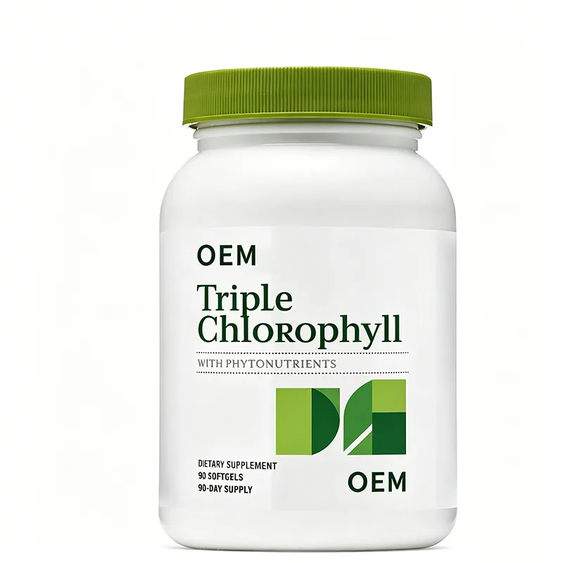 Triple Chlorophyll Softgels with Phytonutrients 90 Count 90 Day Supply OEM Dietary Supplement for Daily Wellness