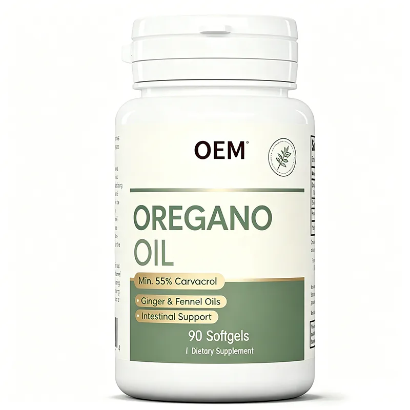 OEM Wholesale Oregano Oil Supplement 90 Softgels Min 55% Carvacrol Ginger Fennel Oil Intestinal Comfort Digestive Wellness Pill