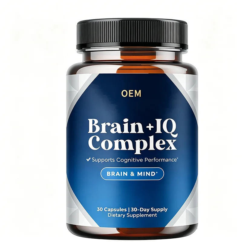 Brain and IQ Complex Capsules 30 Count 30 Day Supply OEM Supplement for Cognitive Performance Support