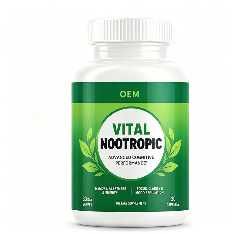 Vital Nootropic Advanced Cognitive Performance Capsules 30 Count 30 Day Supply OEM Supplement for Memory Alertness