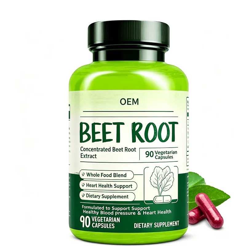 Private Label Wholesale Whole Food Beet Root Heart Support Capsule 90 Servings Plant Nitrate Daily Wellness Bulk Supply