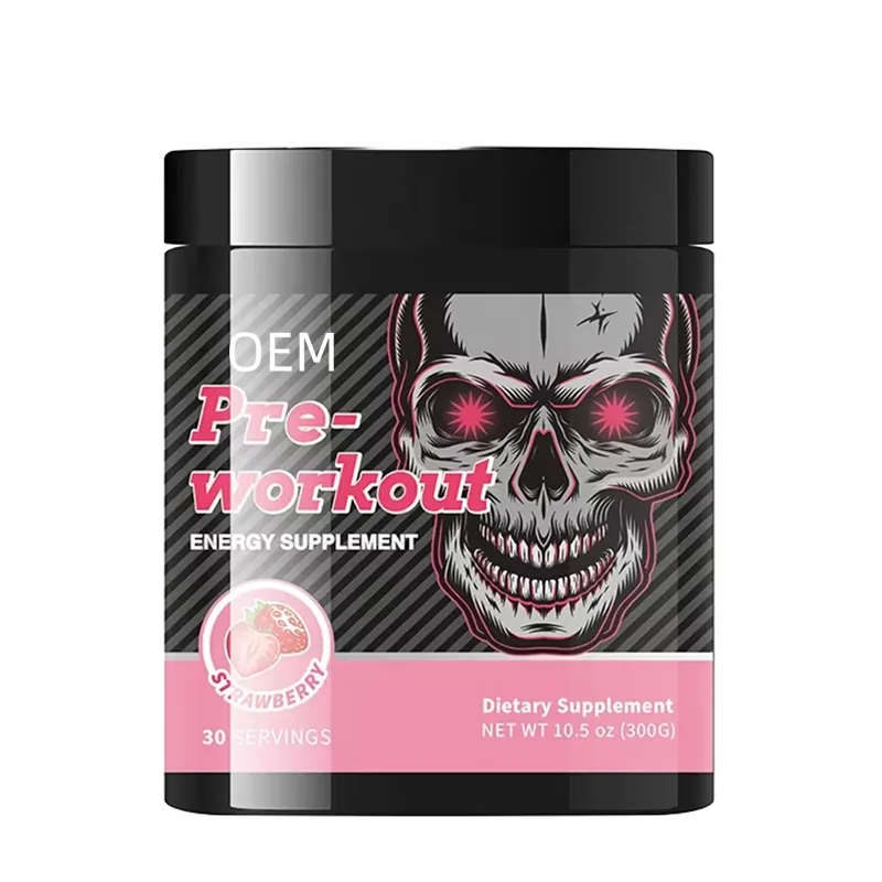 Pre Workout Energy Supplement Powder 30 Servings Net Wt 10.5oz 300g OEM Dietary Supplement