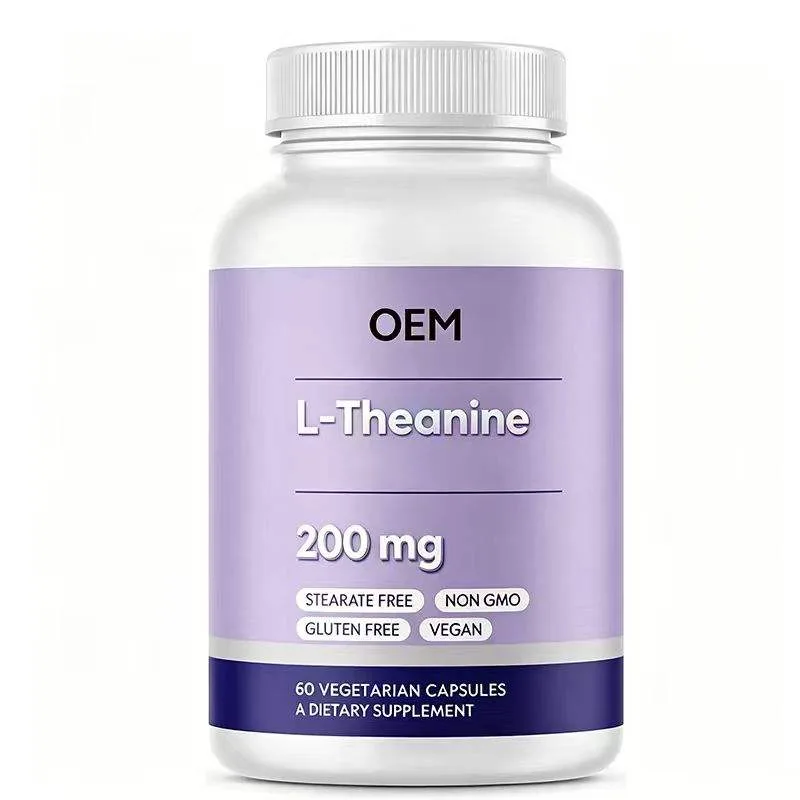 L Theanine 200mg 60 Vegetarian Capsules OEM Supplement for Daily Wellness