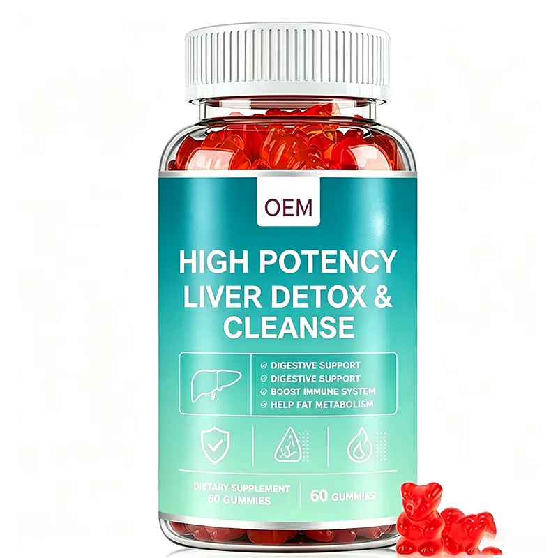 OEM High Potency Liver Detox & Cleanse Gummies 60 Count Multi-Herb Blend Digestive Immune Metabolism Support Daily Liver Care