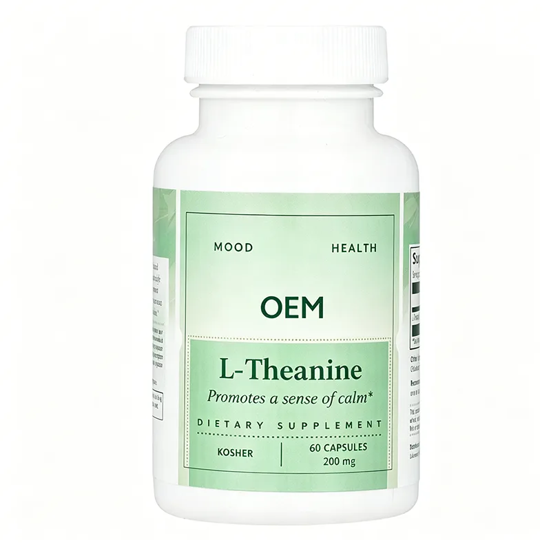 Mood Health L Theanine 200mg Capsules 60 Count Kosher OEM Supplement for Calm and Relaxation Support