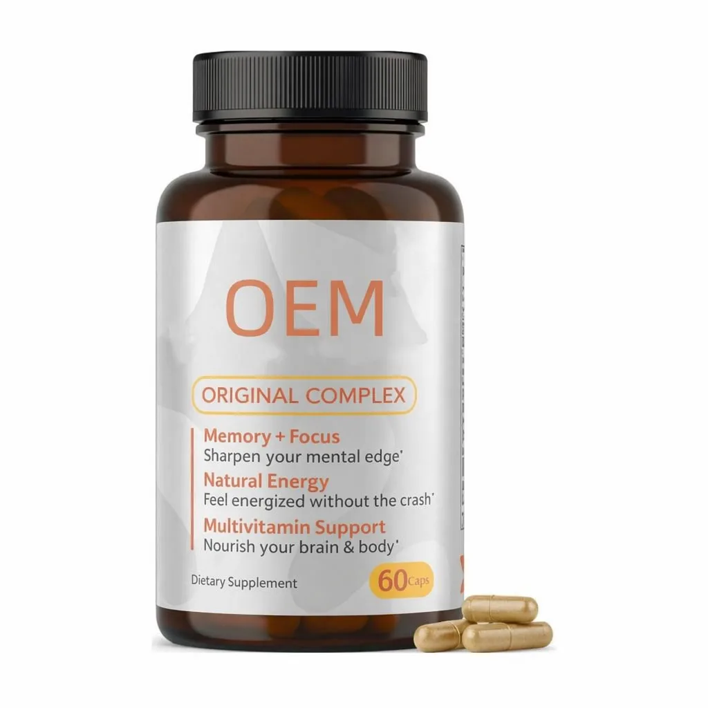 Memory and Focus Original Complex Capsules 60 Count OEM Supplement for Natural Energy and Multivitamin Brain and Body Support