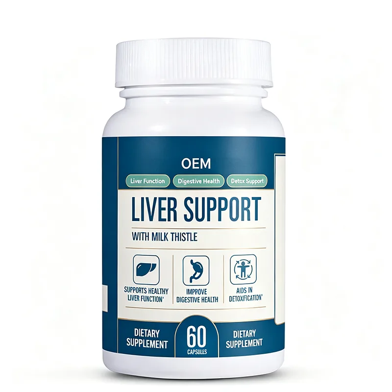 Liver Support Capsules 60 Count with Milk Thistle OEM Supplement for Liver Function Digestive Health and Detox Support