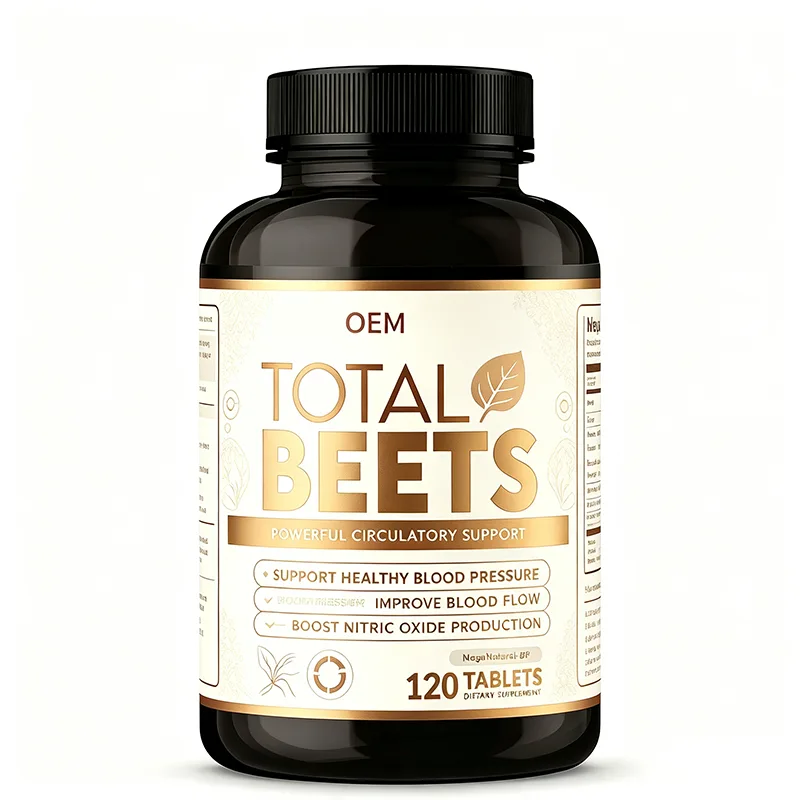 Total Beets Tablets 120 Count OEM Supplement for Circulatory Support Blood Flow and Nitric Oxide Production