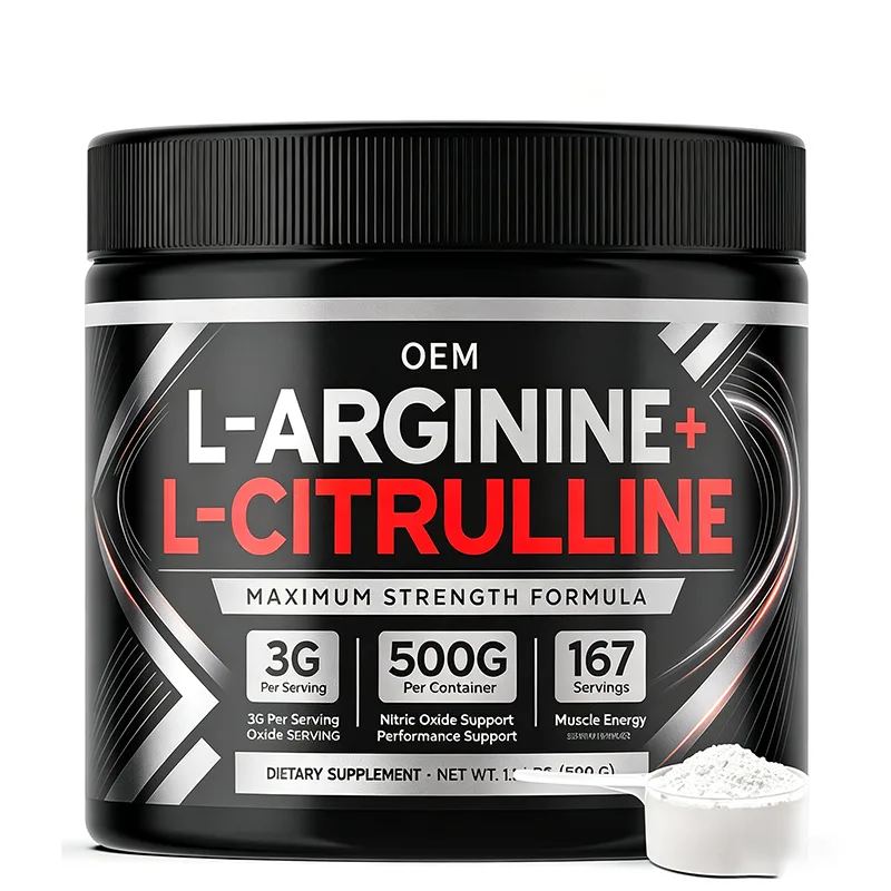 OEM Maximum Strength L-Arginine L-Citrulline Blend Powder 167 Servings Easy Mix Unflavored Fitness Dietary Supplement