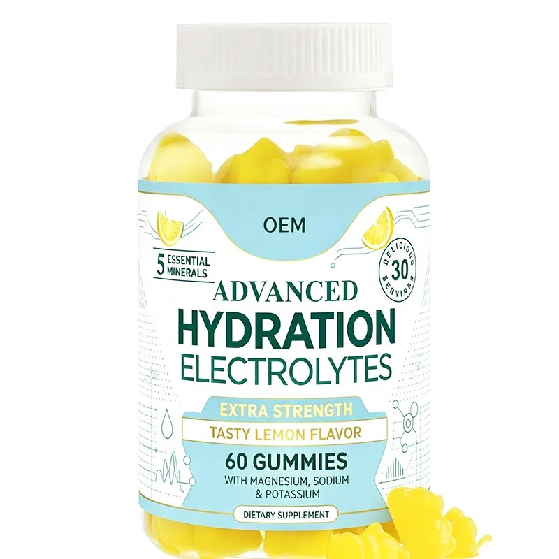 OEM Extra Strength Advanced Hydration Electrolytes Gummies 60 Count 30 Servings Lemon Flavor