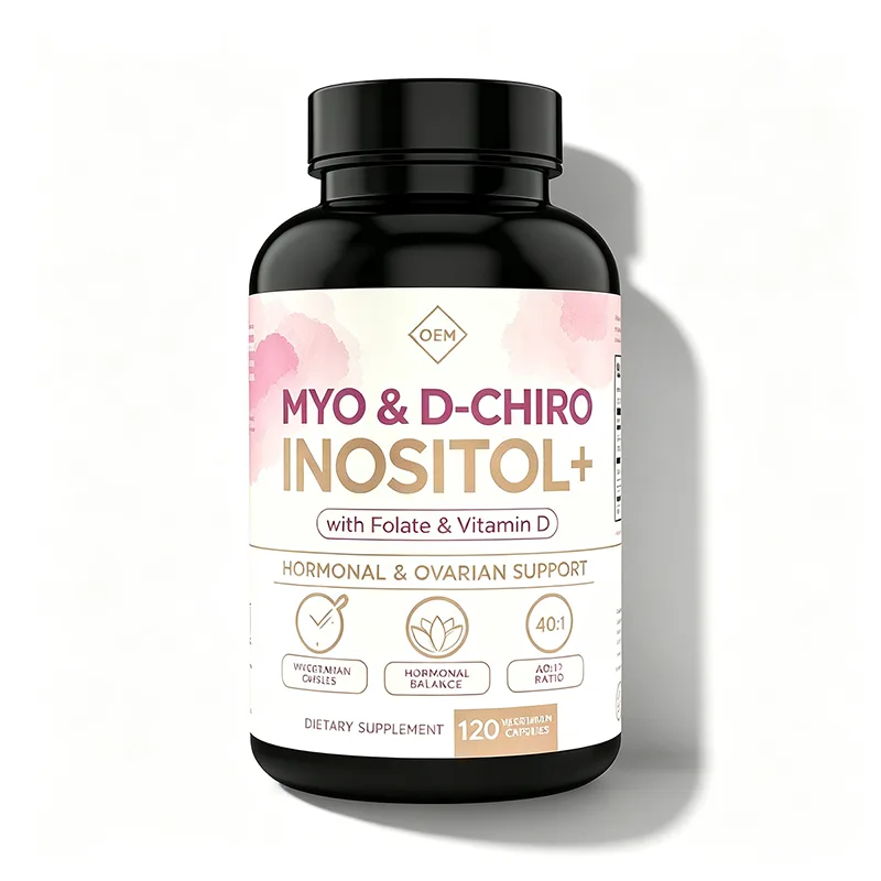 OEM 40:1 Myo & D-Chiro Inositol Capsules 120 Count With Folate & Vitamin D Hormonal Ovarian Balance Women Daily Oral