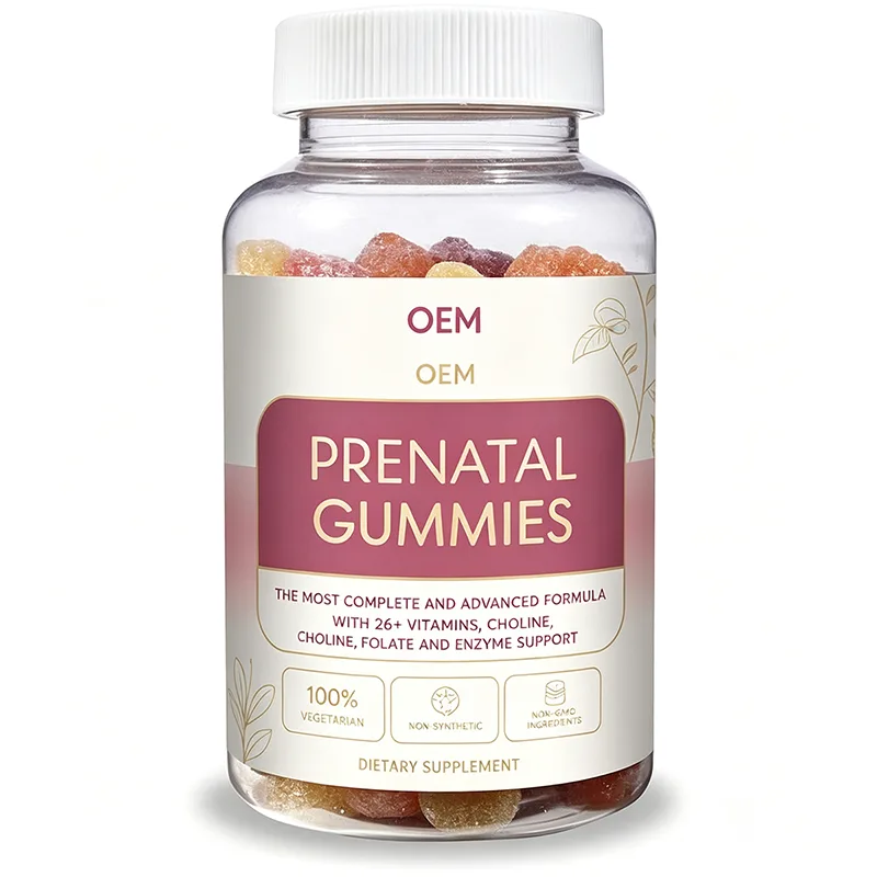 Prenatal Gummies with 26 Vitamins Choline Folate Enzyme Support 100% Vegetarian Non-GMO