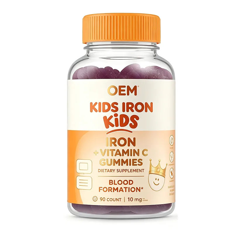 Kids Iron 10mg Vitamin C Gummies Blood Formation Energy Metabolism Support 90 Gummies