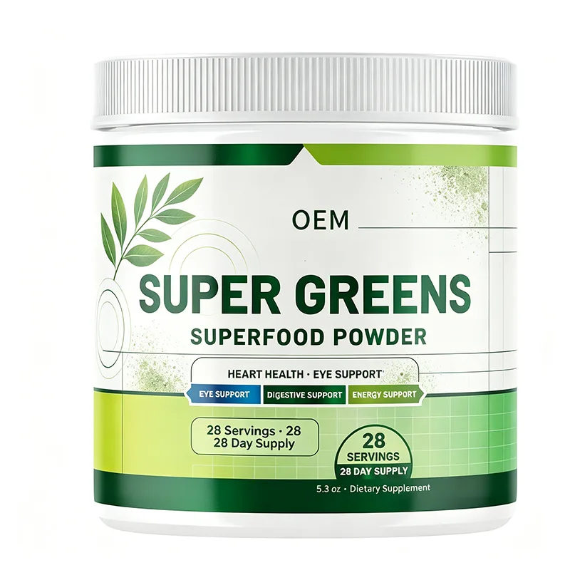 Super Greens Superfood Powder 28 Servings 28 Day Supply 5.3oz Net Wt OEM Supplement for Heart Eye Digestive and Energy Support