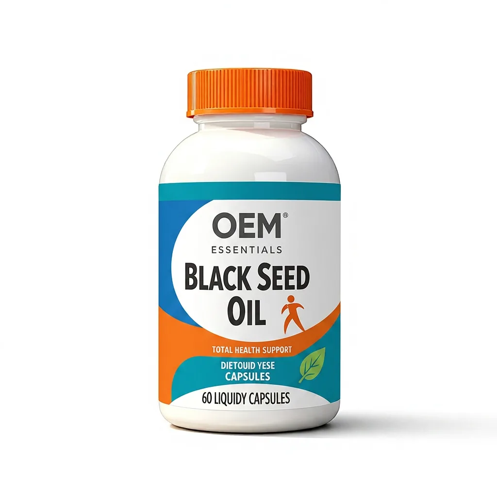Black Seed Oil Essentials Capsules 60 Liquid Count OEM Supplement for Total Health and Wellness Support