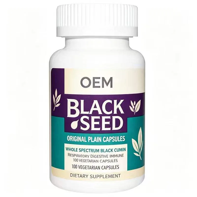 Black Seed Original Plain Capsules 100 Vegetarian Count OEM Dietary Supplement for Daily Wellness Support